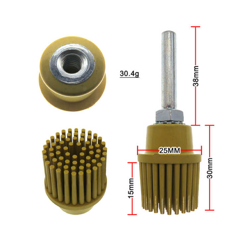 1Inch 25mm Yellow Bristle Disc P80